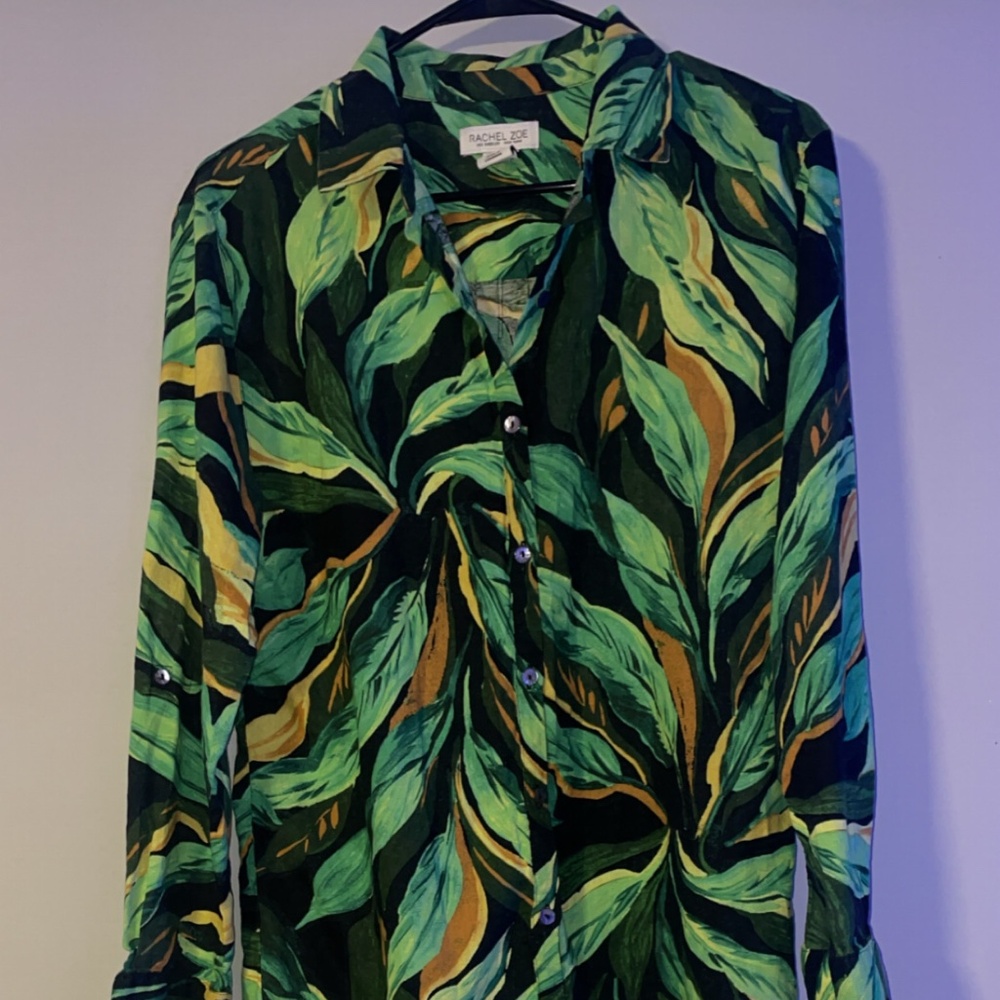 Green button up